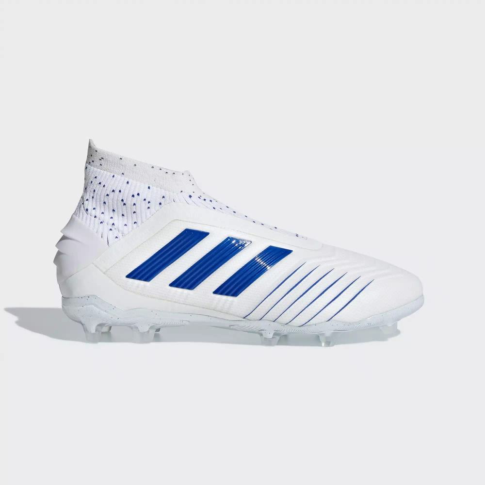 Adidas Predator 19+ Firm Ground Tacos de Futbol Blancos Para Niña (MX-41616)
